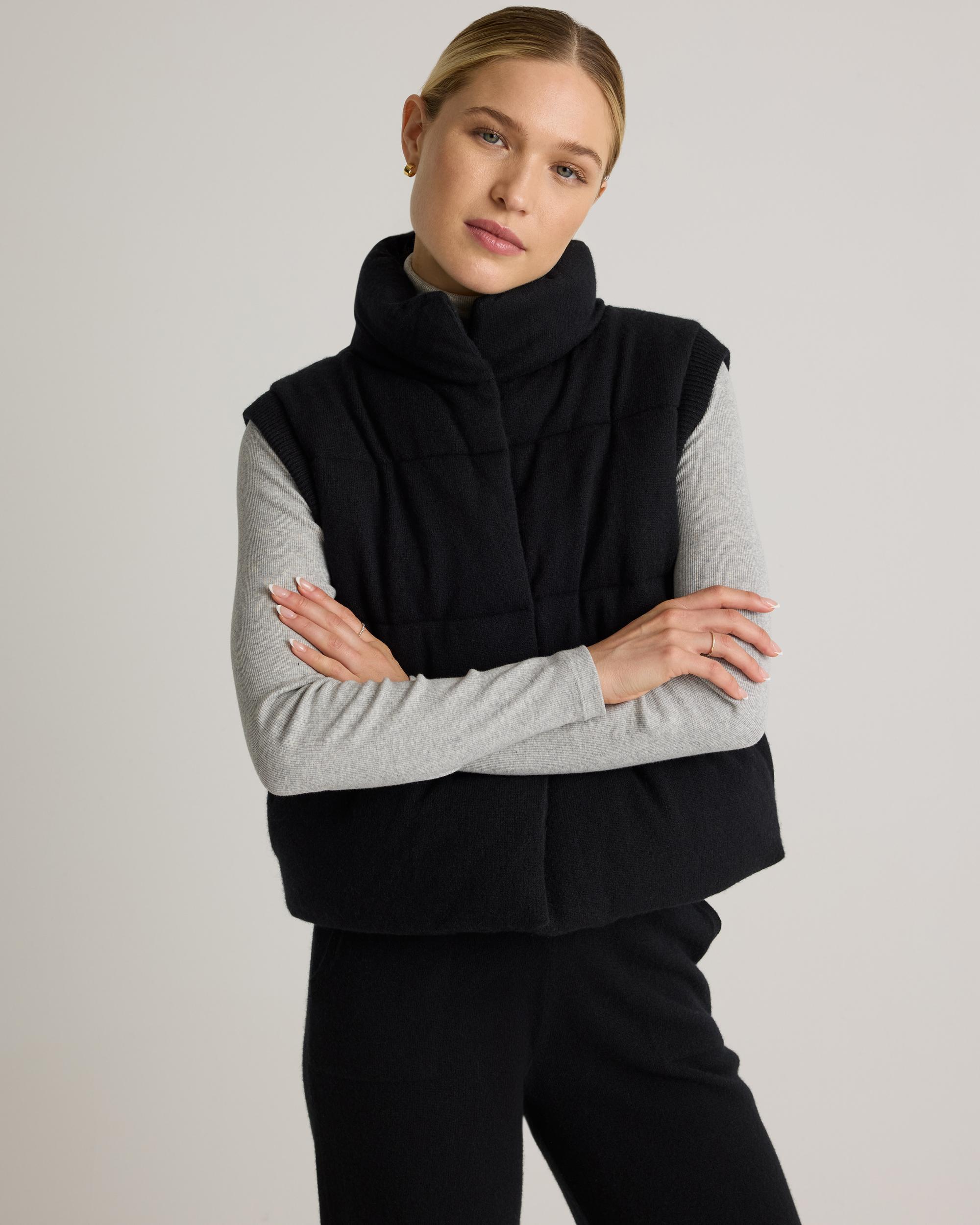 Quince | Women's Mongolian Cashmere Puffer Vest Size XL Product Image