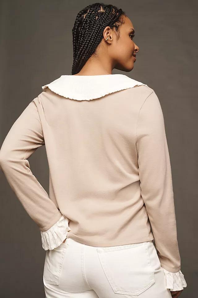 The Keira Collared Button-Front Blouse by Pilcro: Long-Sleeve Edition Product Image