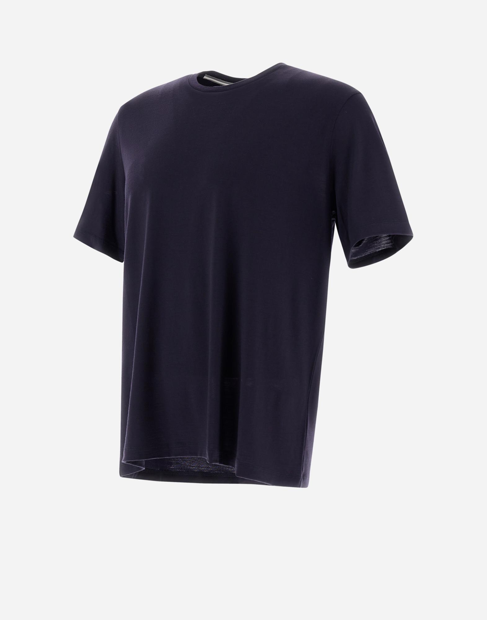 HERNO Resort T-shirt In Soft Wool Jersey In Blue Product Image