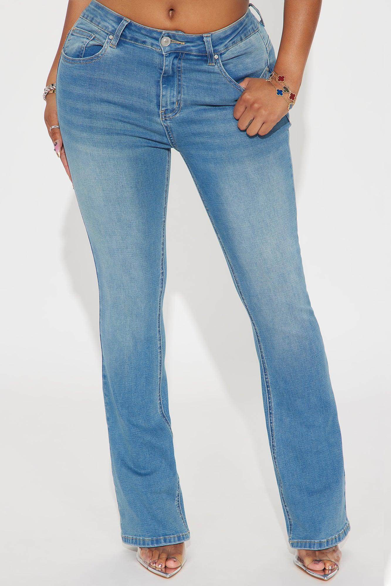 Play By My Rules Stretch Bootcut Jeans - Light Wash Product Image