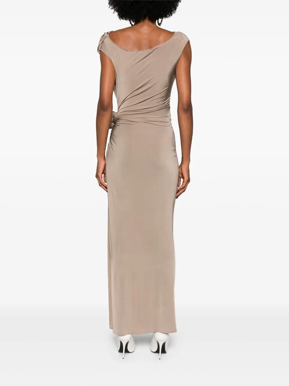 floral-appliqué jersey midi dress Product Image