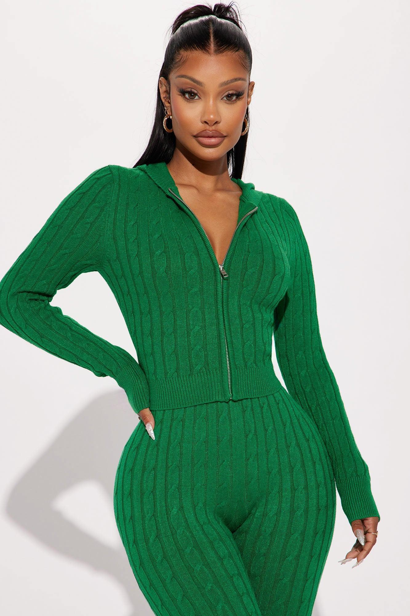 Rylee Sweater Legging Set - Kelly Green Female Product Image