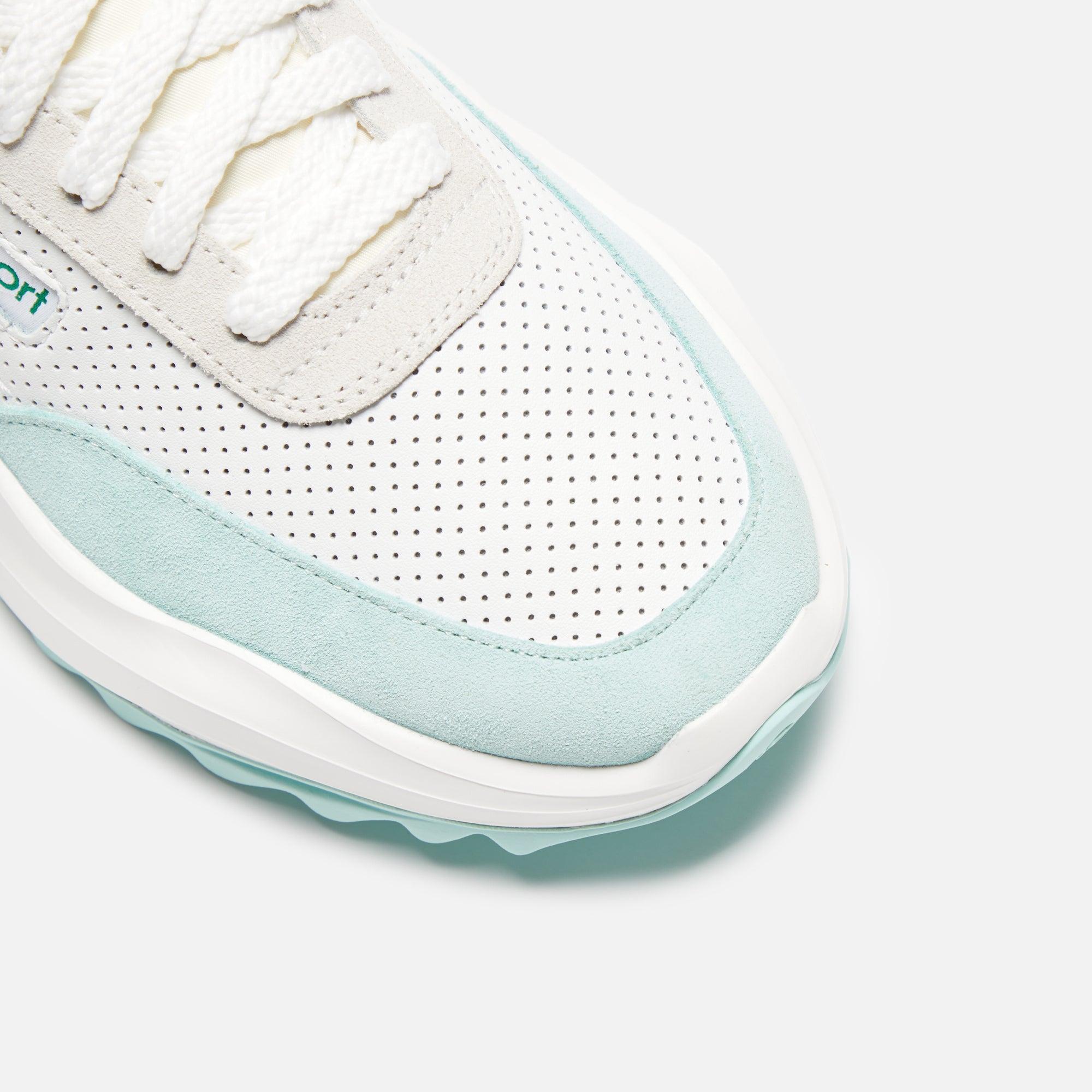 Casablanca Atlantis Leather Sneaker - White / Mint Male Product Image