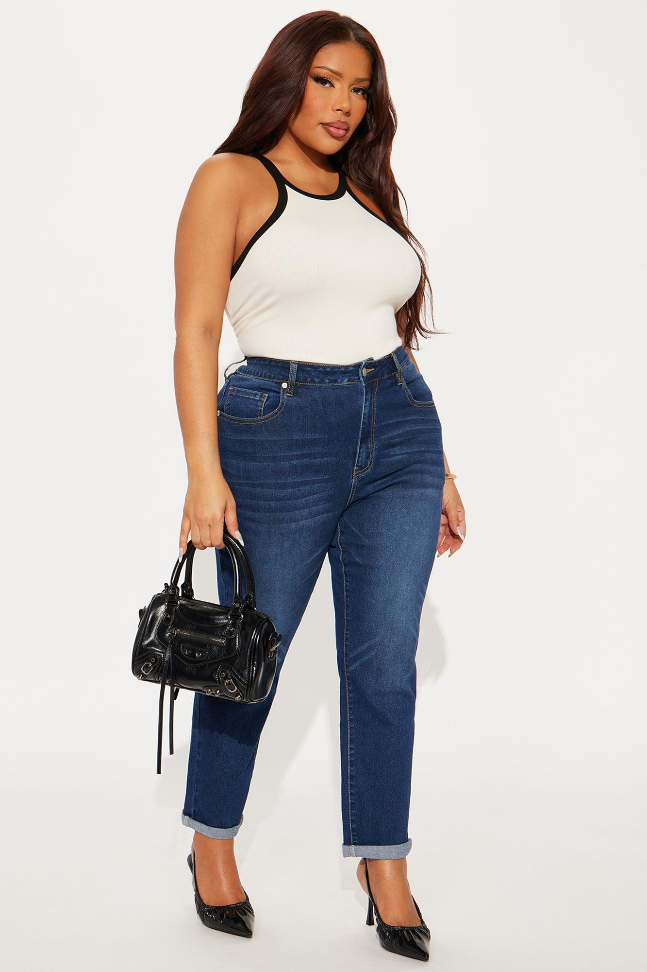 Clara Super Stretch Sculpting Mom Jeans - Dark Wash Female Product Image