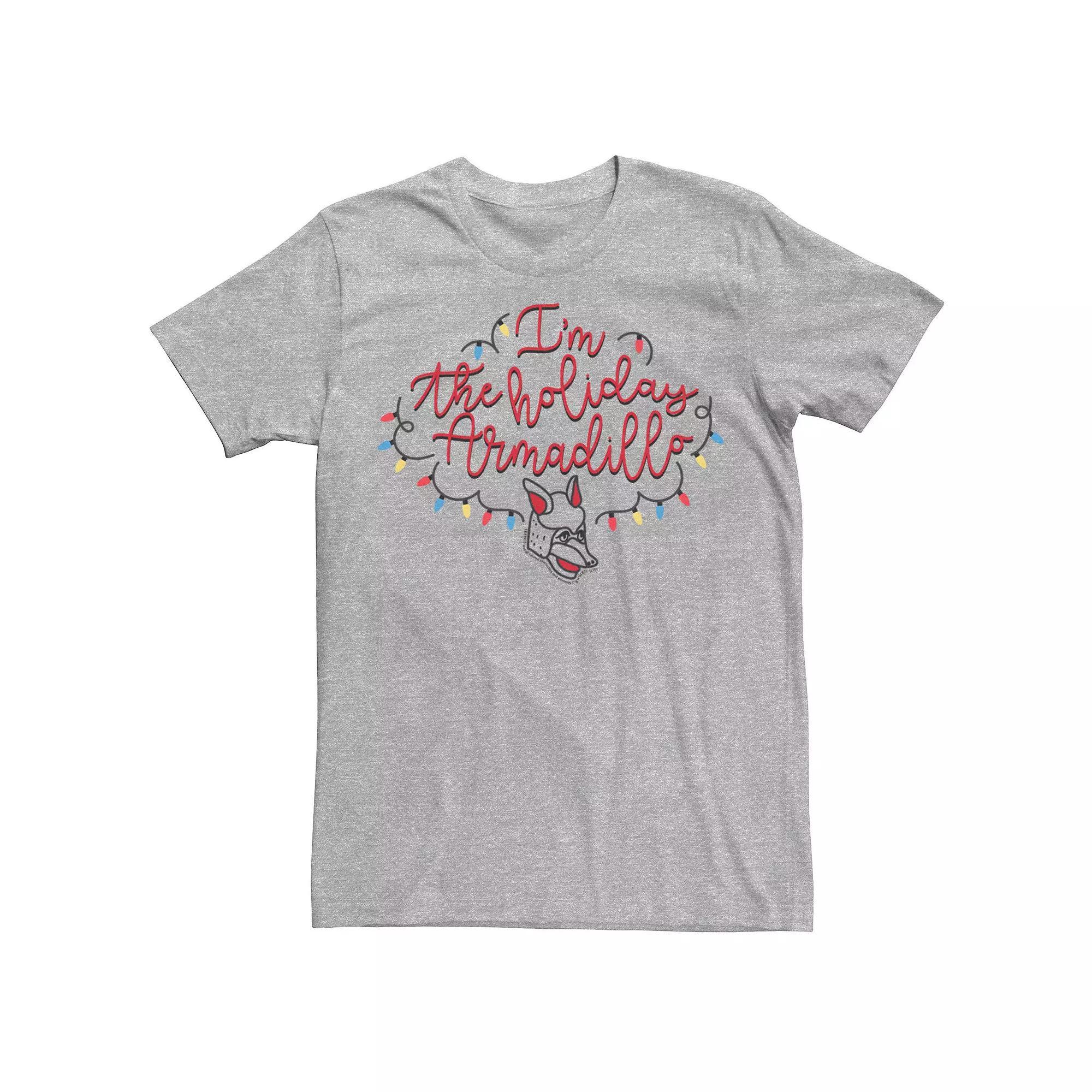 Men's Friends Christmas I'm The Holiday Armadillo Tee, Size: XL, Athletic Grey Product Image