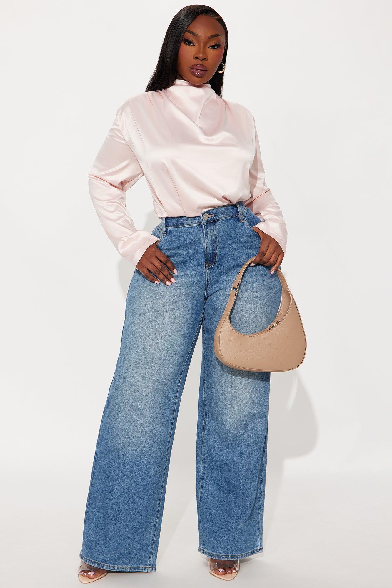 Alessandra Satin Bodysuit - Blush Product Image