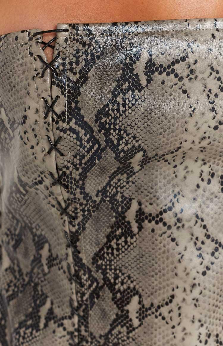 Nia Snake PU Mini Dress Product Image
