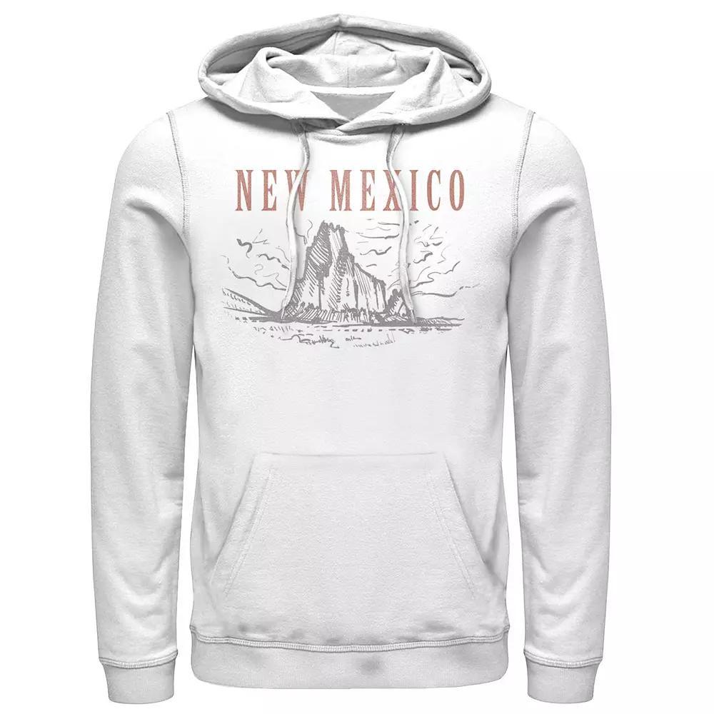 Men's New Mexico Tourism Poster Hoodie, Size: XL, White Product Image
