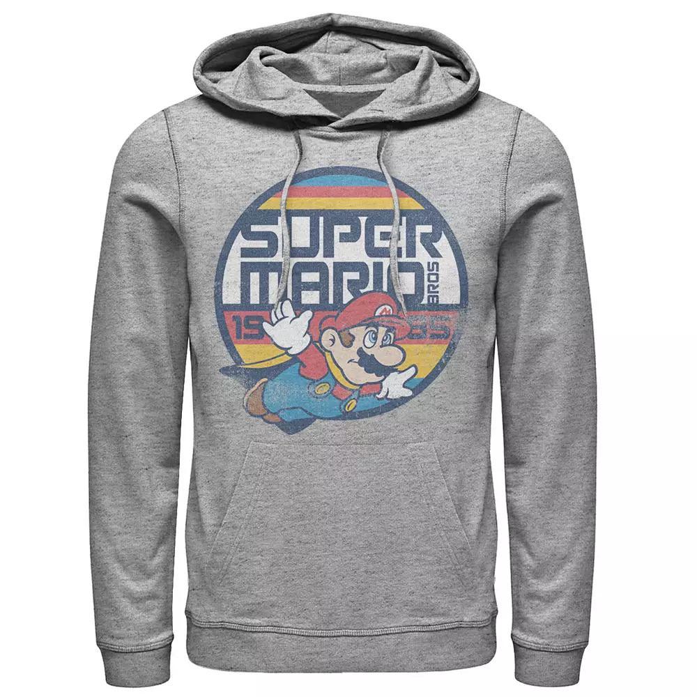 Men's Nintendo Super Mario Bros. Classic Hoodie, Size: XXL, Athletic Grey Product Image