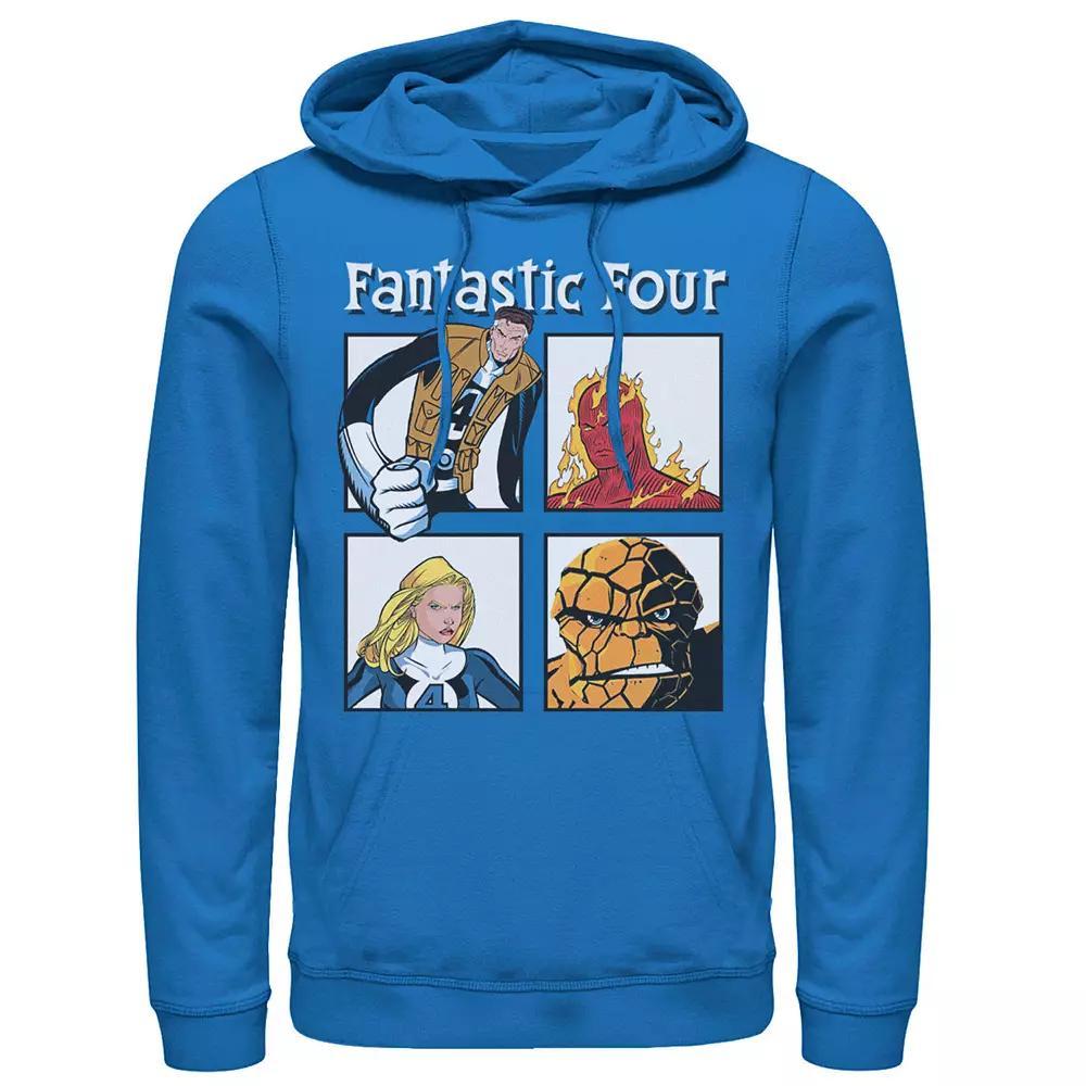 Men's Marvel Fantastic Four Ready To Fight Portrait Panels Hoodie, Size: XXL, Royal Product Image