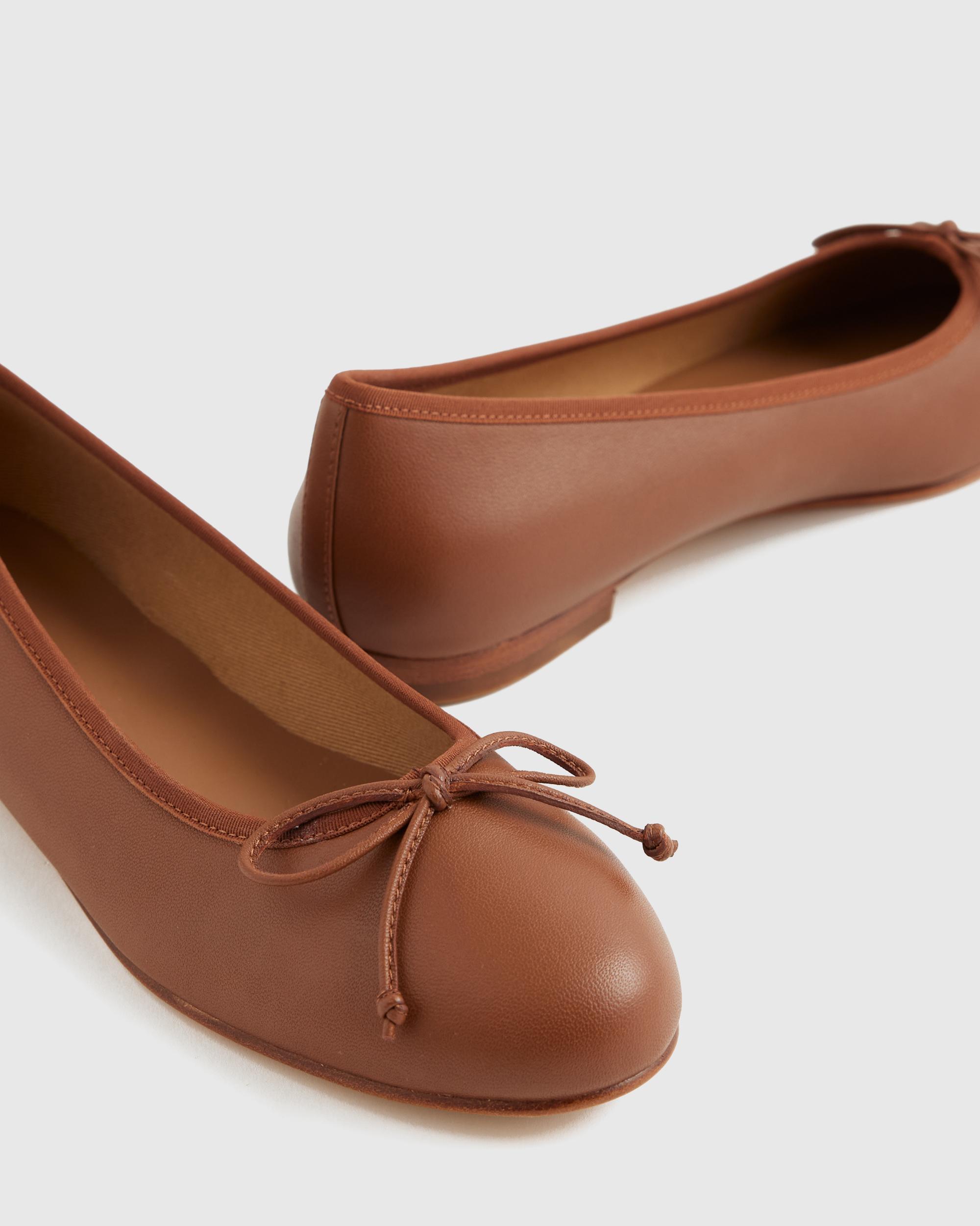 Quince | Women's Italian Leather Bow Ballet Flat Product Image