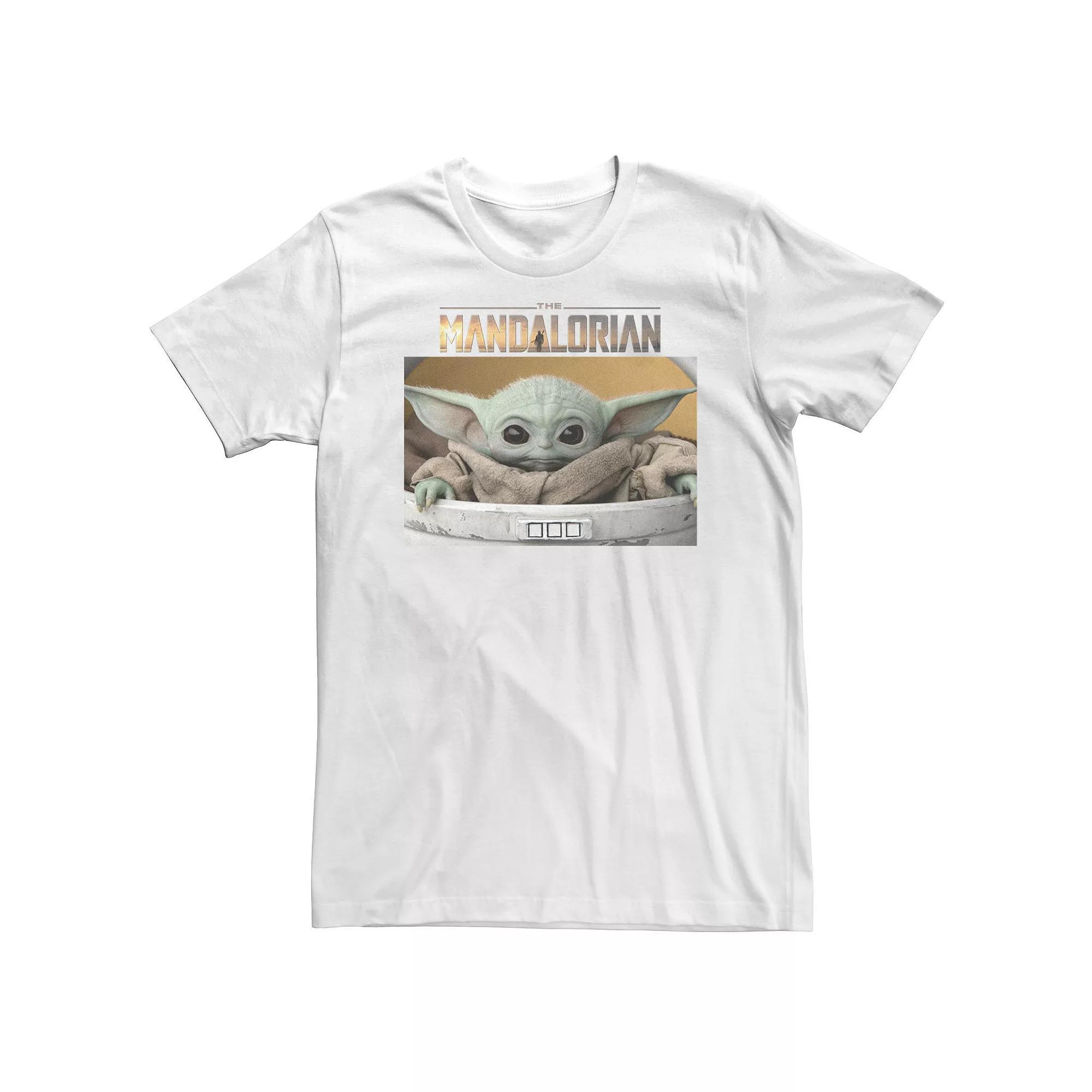Big & Tall Star Wars The Mandalorian The Child Big Eyes Portrait Logo Tee, Men's, Size: 4XLT, White Product Image