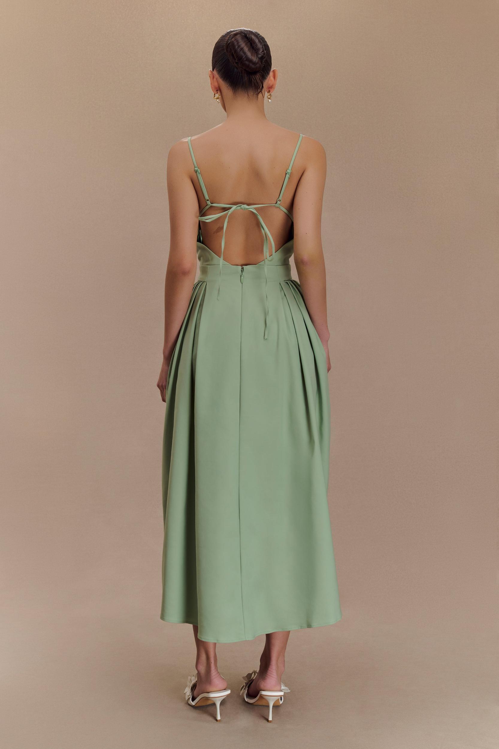 Rebecca Cotton Midi Dress - Basil Product Image