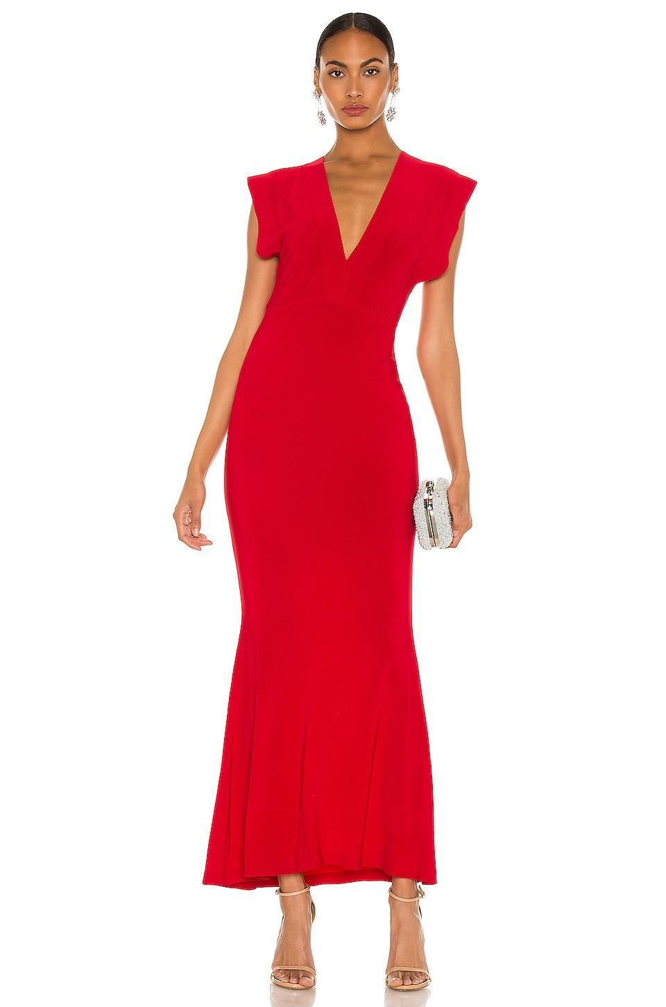 x REVOLVE V Neck Rectangle Gown Norma Kamali Product Image
