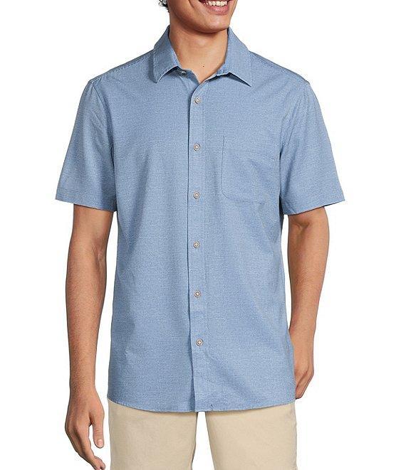 Rowm Performance Rec + Relax Short Sleeve Solid Textured Shirt Product Image