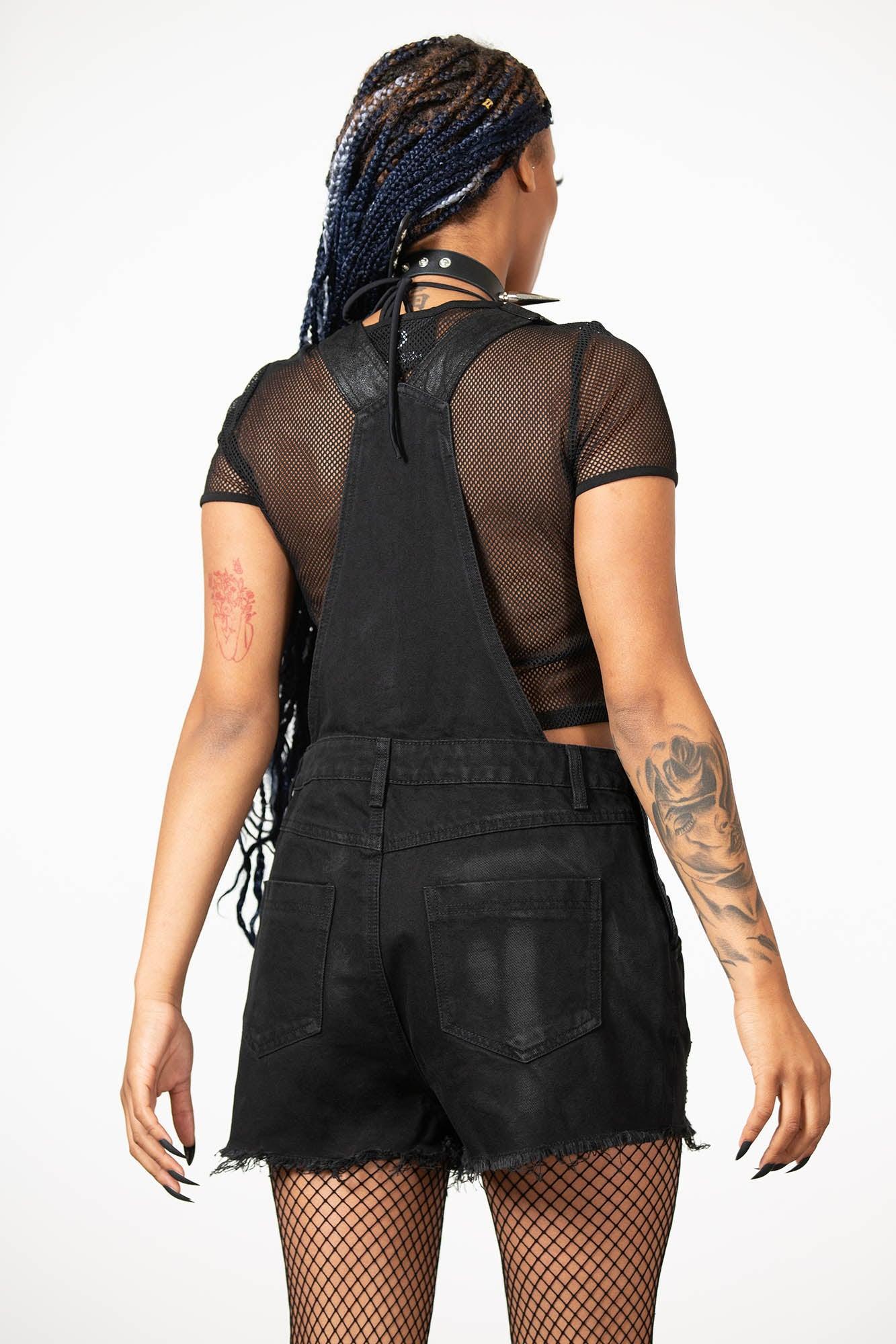 Foreteller Patch Denim Overalls Female Product Image