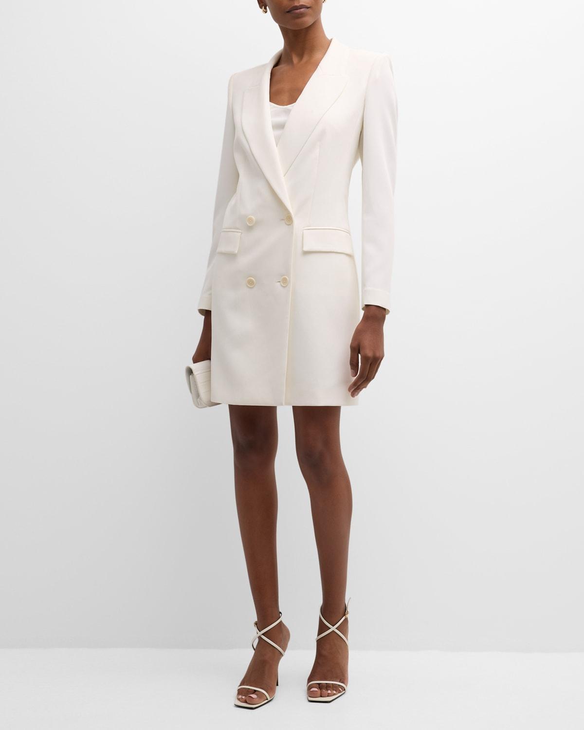 Womens Ivy Double-Breasted Twill Blazer Dress Product Image