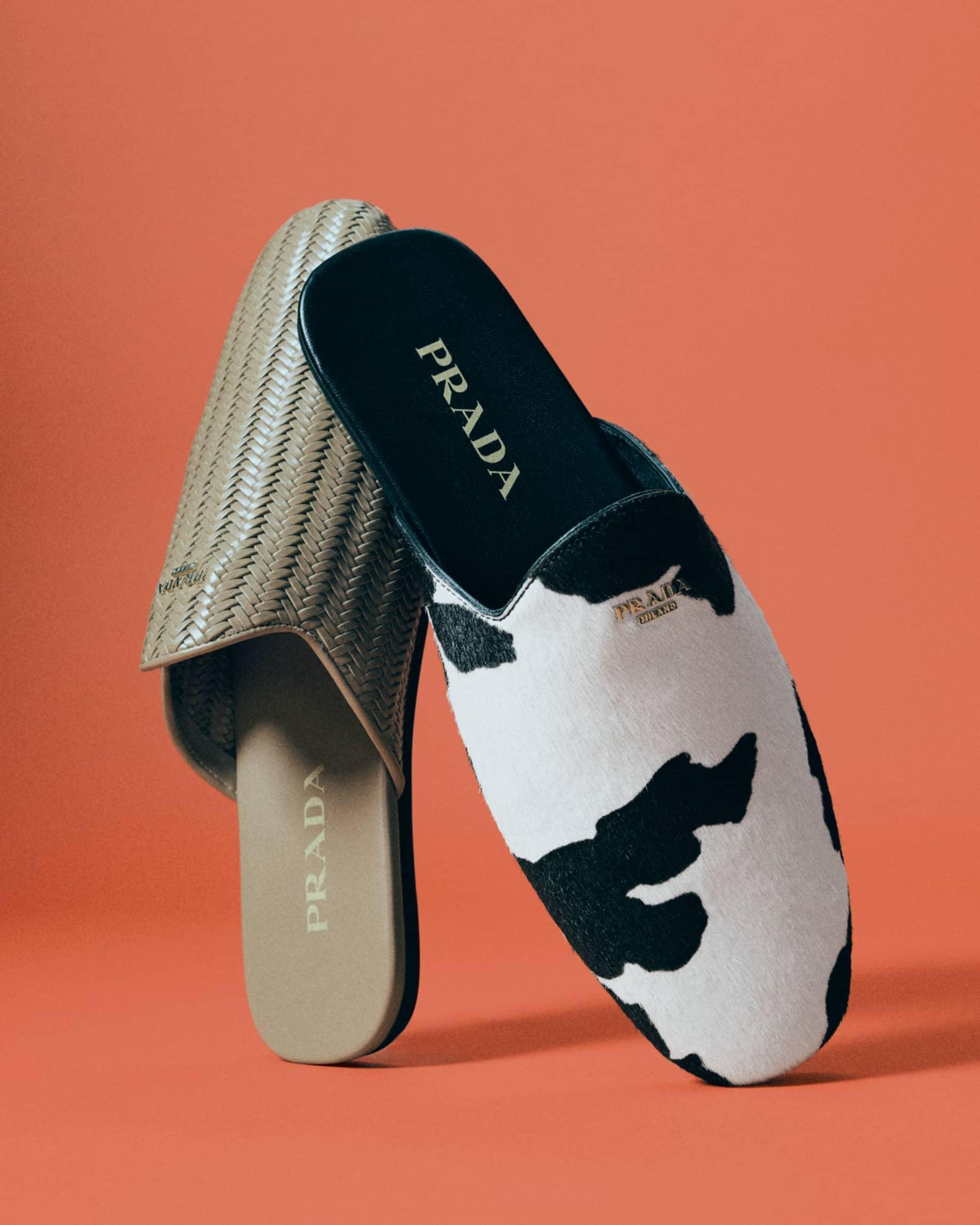 Woven Leather Mule Loafers Product Image