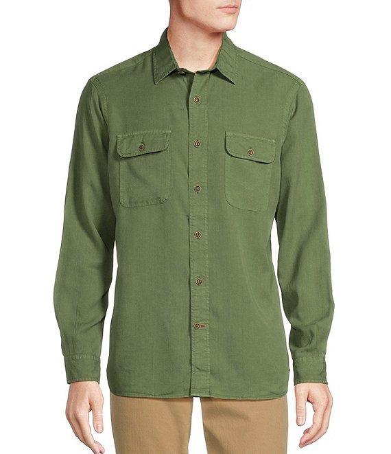 Cremieux Blue Label Solid Twill Woven Shirt Product Image
