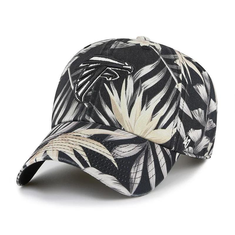 Men's '47 Black Atlanta Falcons Tropicalia Clean Up Adjustable Hat Product Image