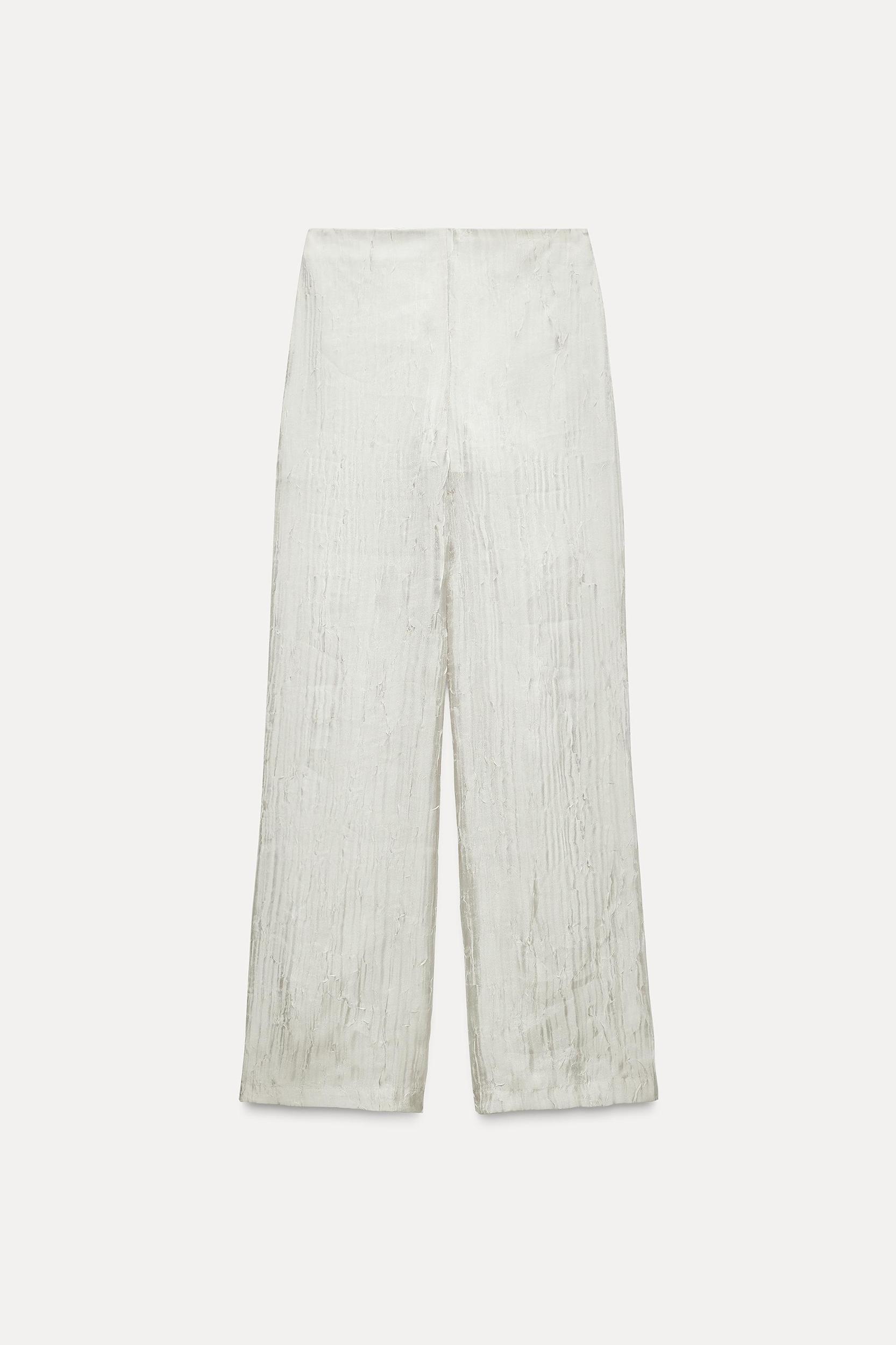 WRINKLED EFFECT ORGANZA PANTS Product Image