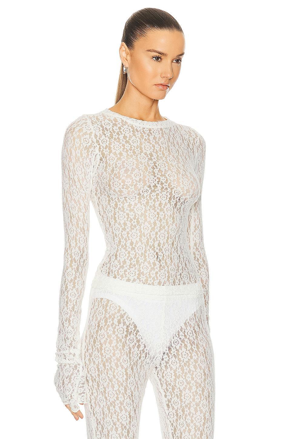 EB Denim Lombardi Top in White Product Image
