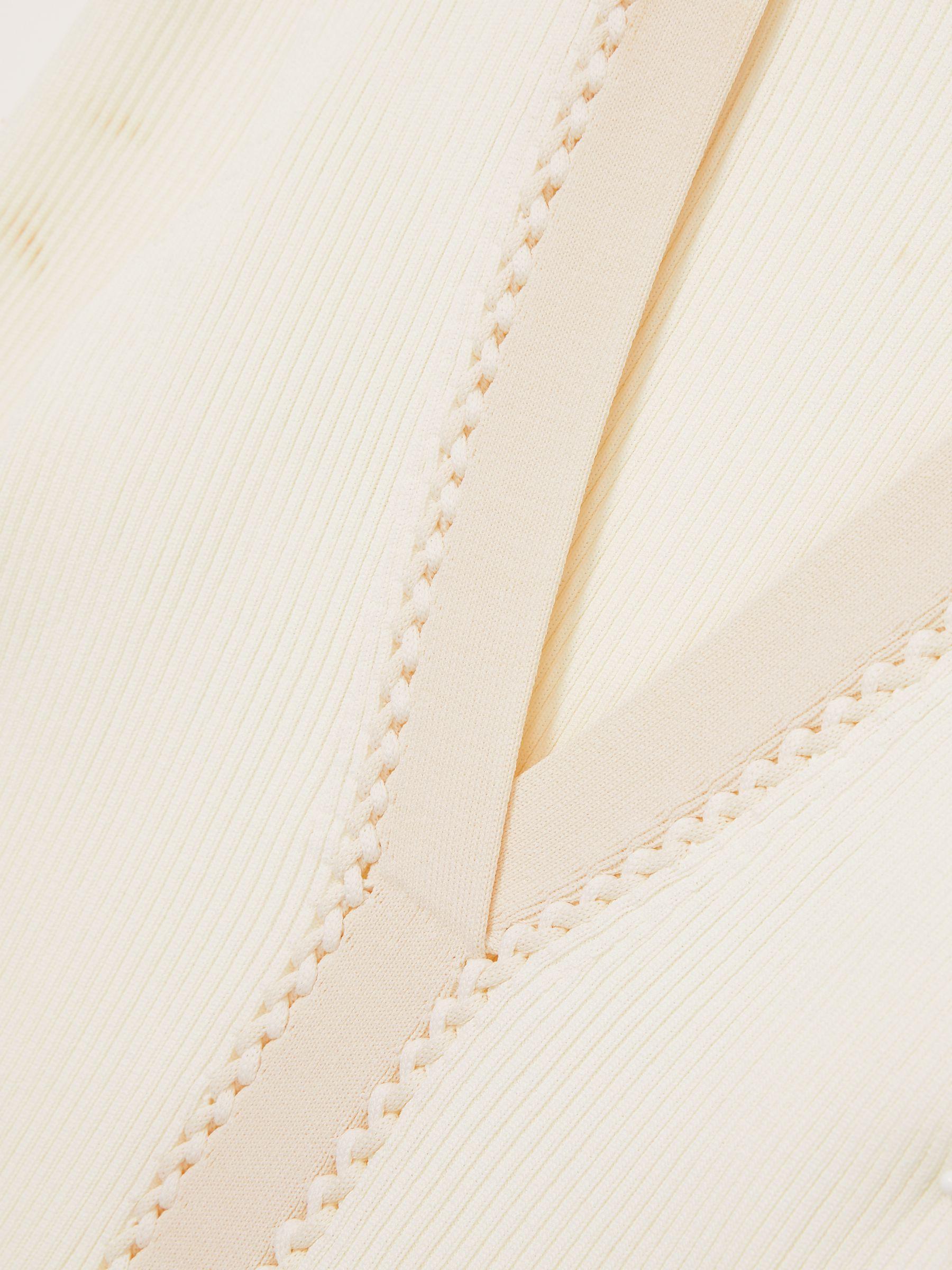 Craft-Stitch Rib-Knit Top in Ivory Product Image