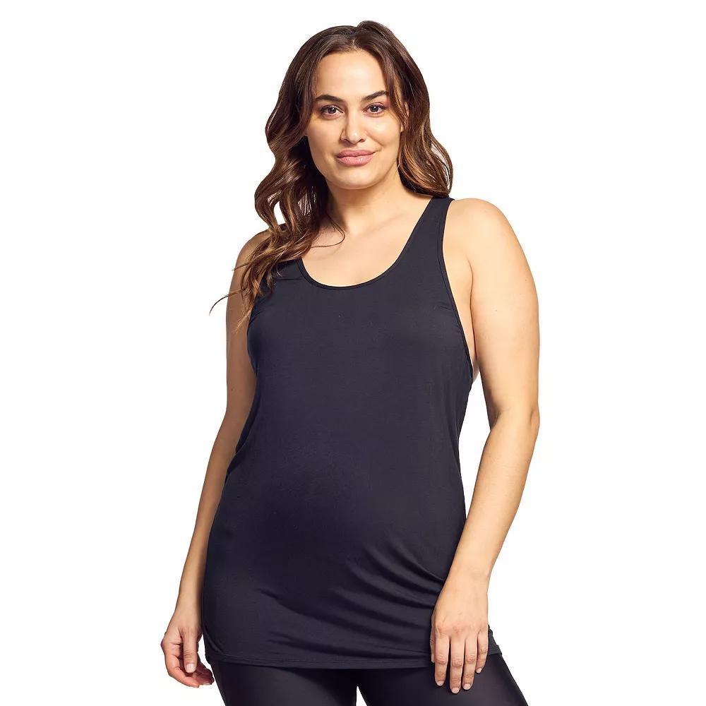 Plus Size Mazu Swim Ultra Soft Racerback Cover Up Tank Top, Women's, Size: 1XL, Blue Product Image