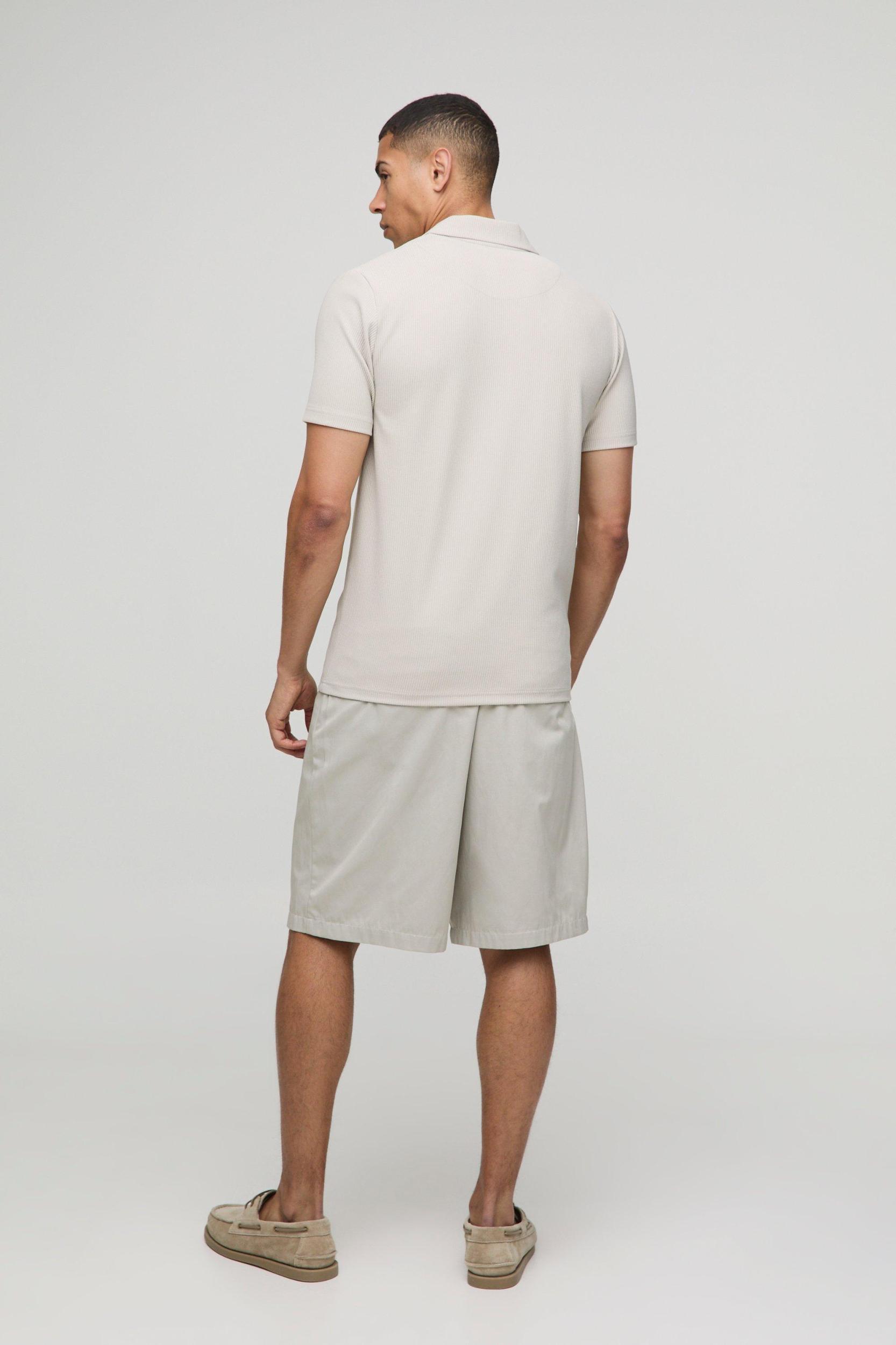 Slim Rib Ottoman Polo | boohooMAN USA Product Image