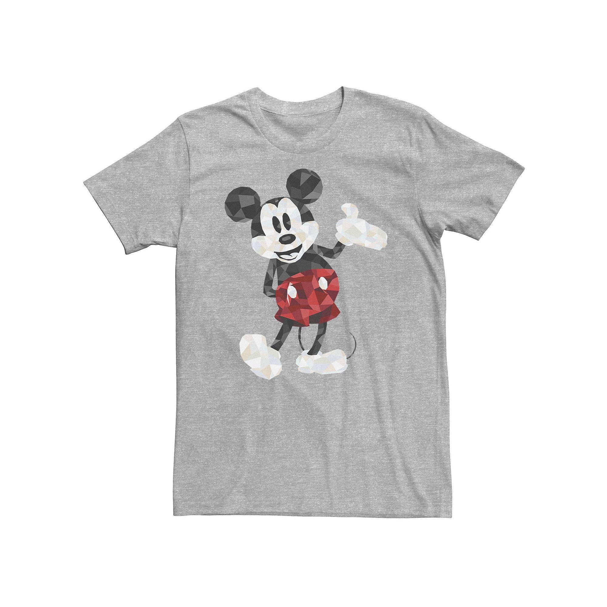 Big & Tall Disney Mickey Mouse Poly Mickey Portrait Tee, Men's, Size: 3XL, Athletic Grey Product Image