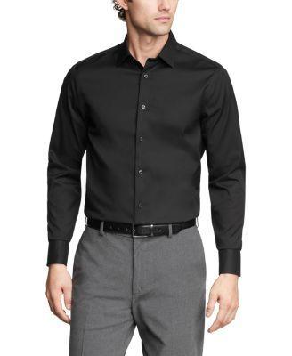 Calvin Klein Mens Refined Cotton Stretch Regular Fit Dress Shirt Product Image