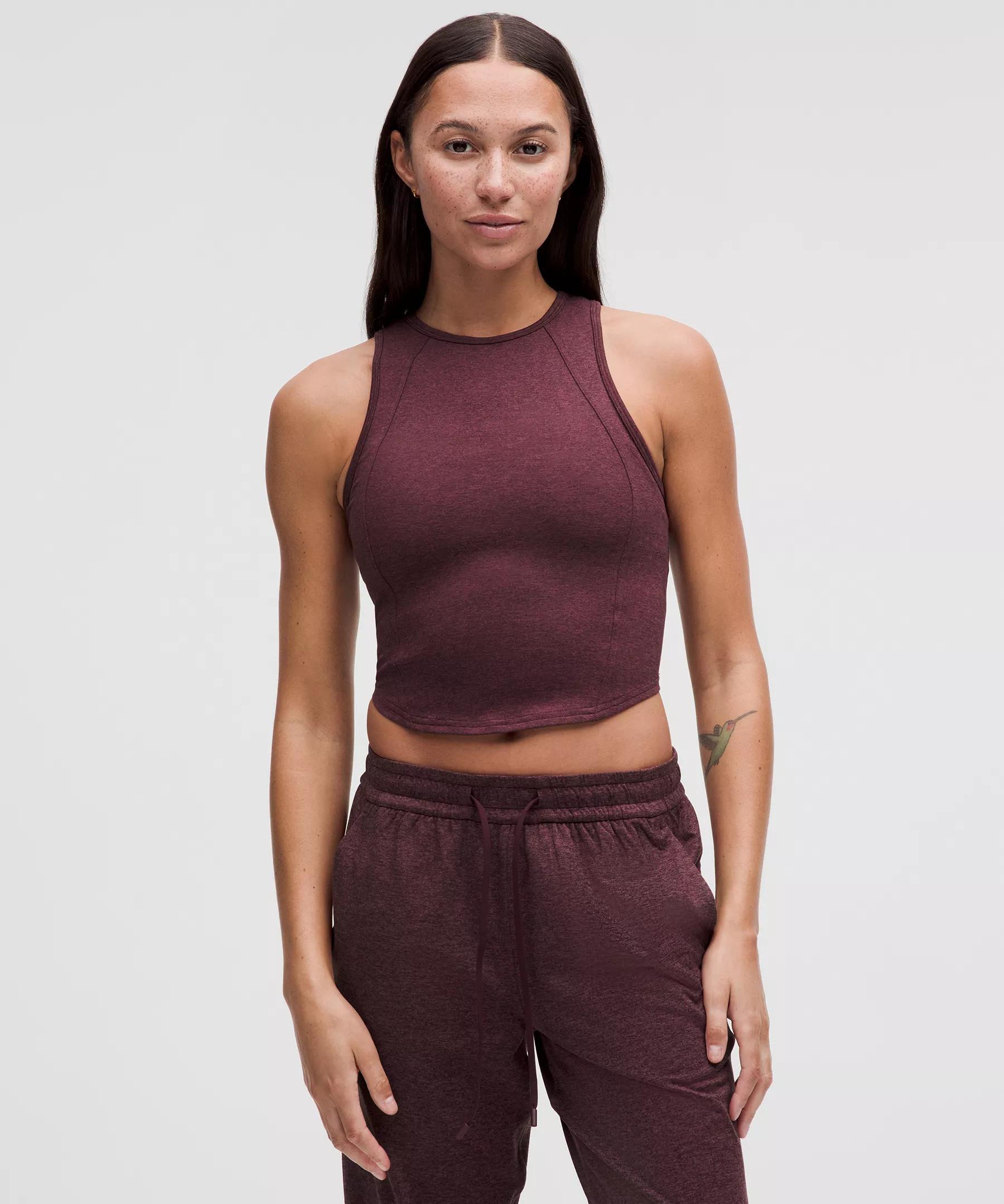 Softy Suedey Crewneck Cropped Tank Top Product Image