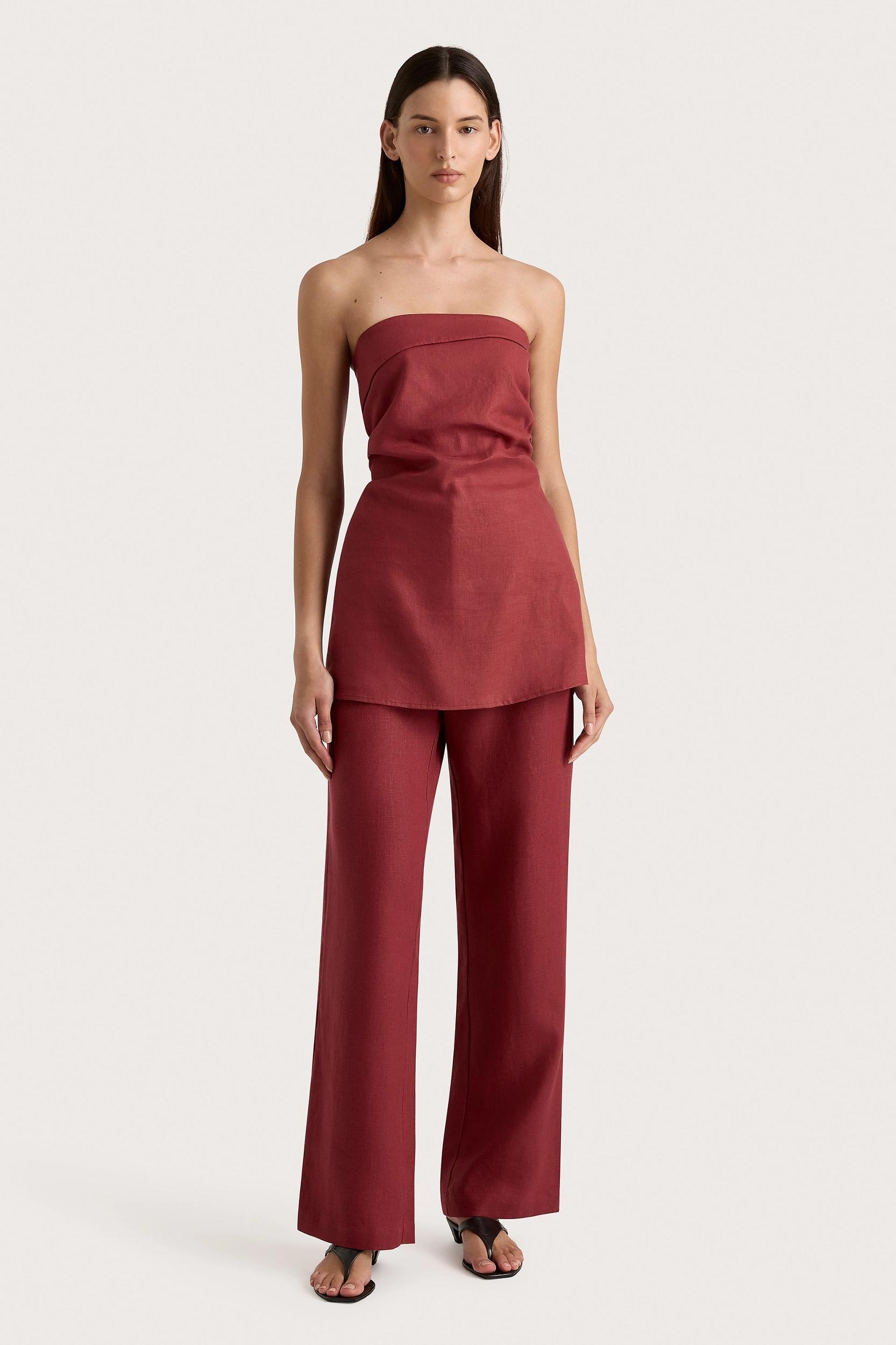 Lulea Pant Wine - Final Sale Product Image