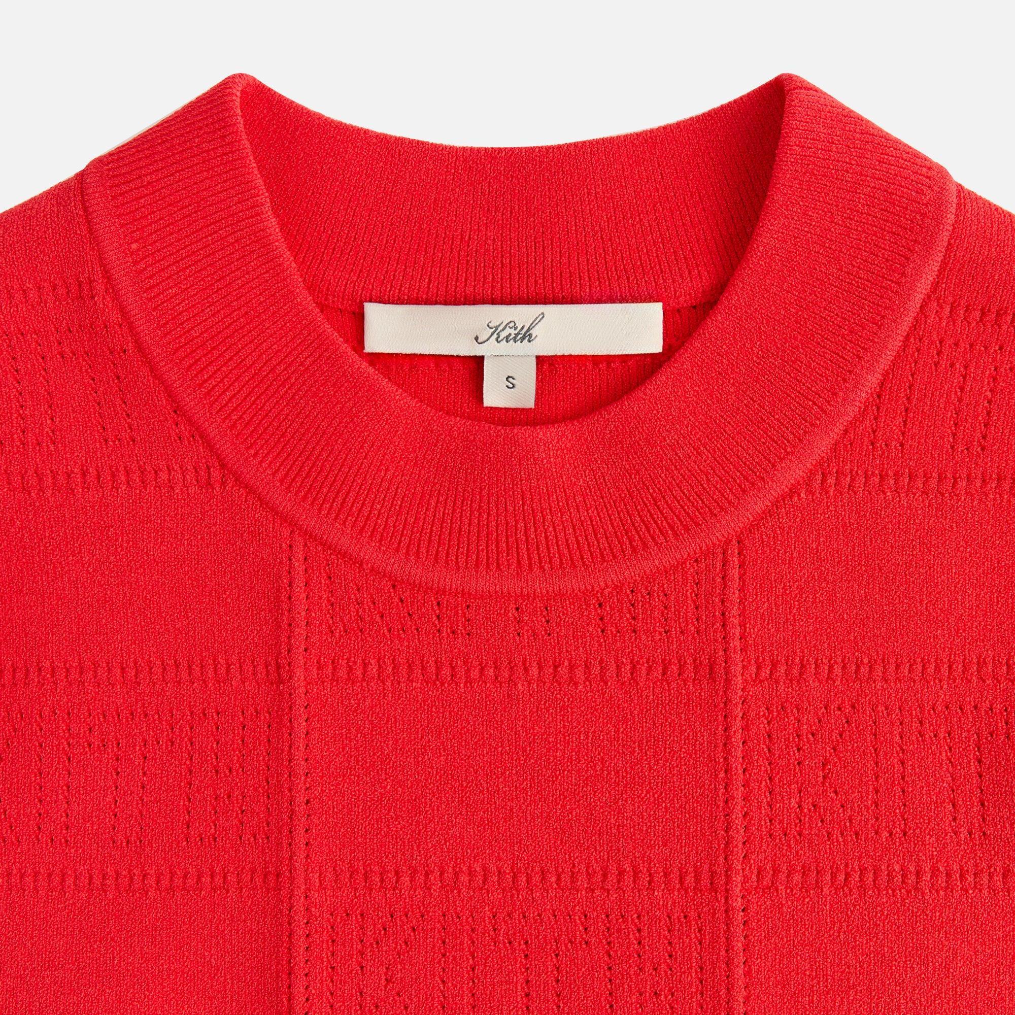 Kith Women Arys Monogram Pointelle Tee - Cinnabar Female Product Image