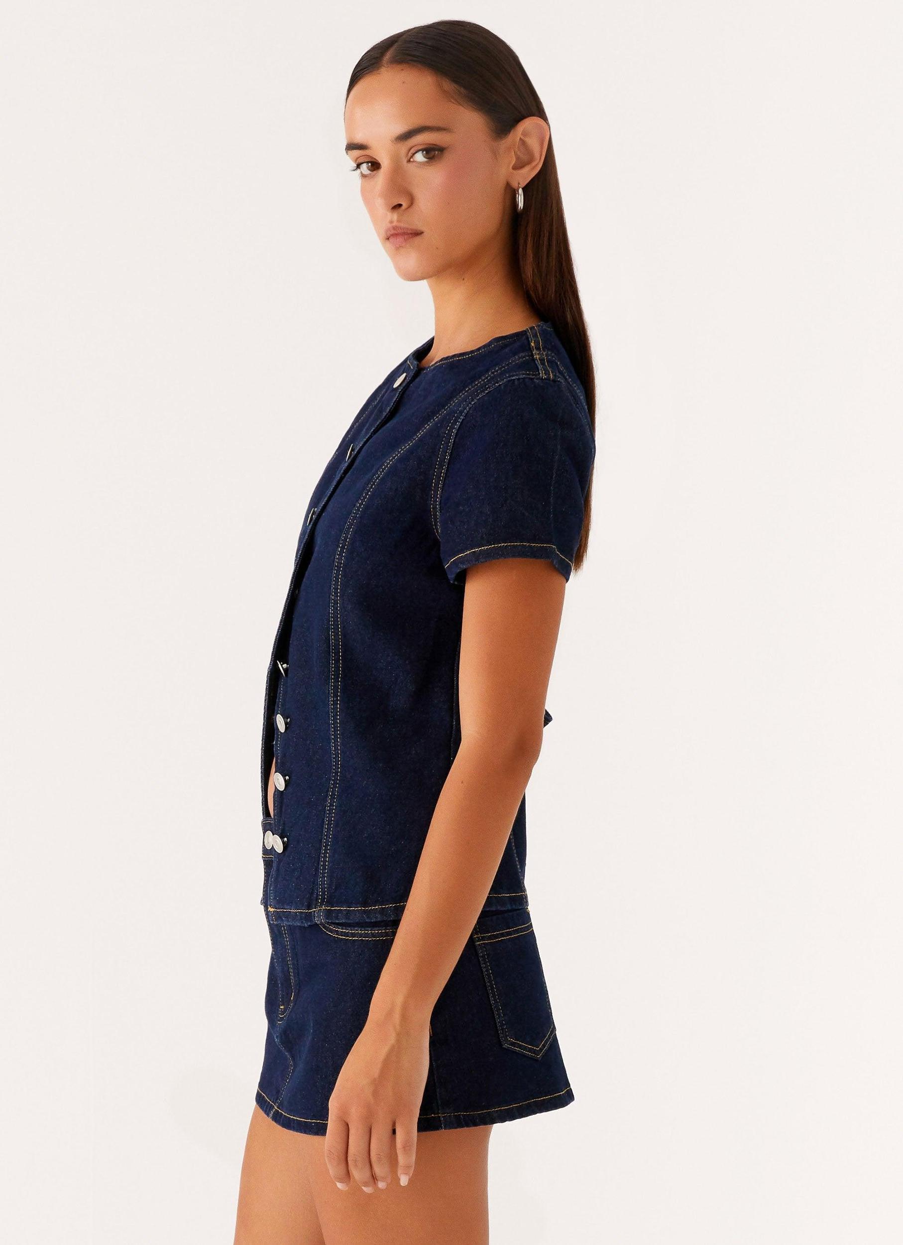 Jagger Top - Indigo Product Image