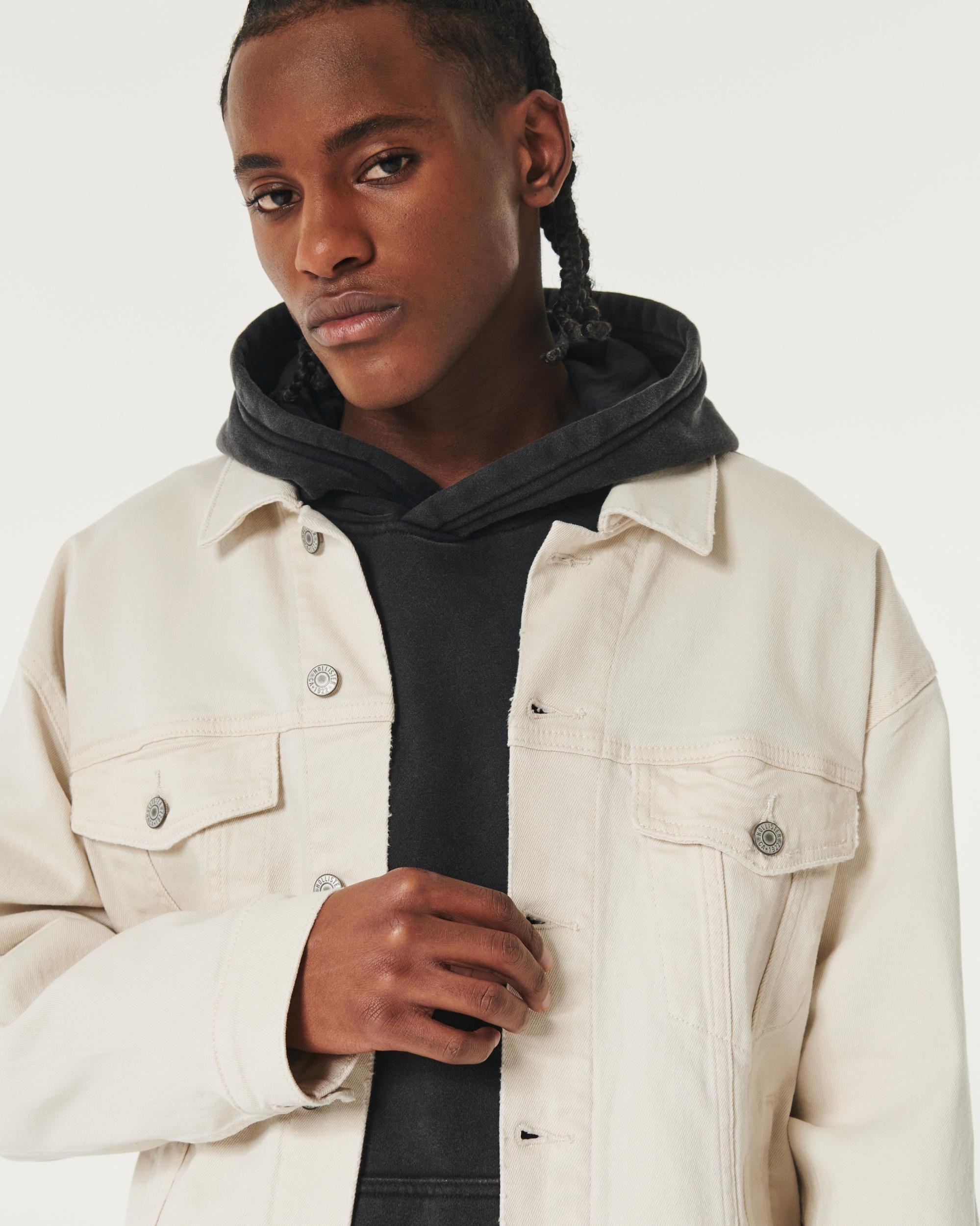 Boxy Denim Trucker Jacket Product Image