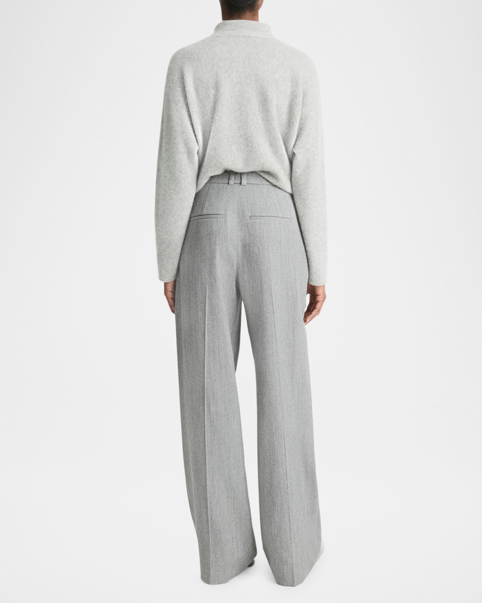 High-Rise Wool Twill Trousers Product Image