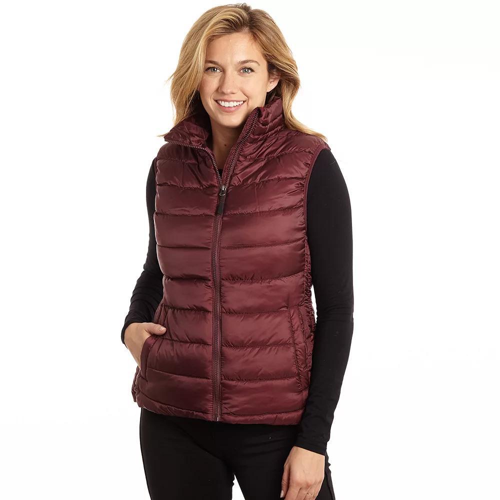 Women's Excelled Polyester Puffer Vest, Size: Small, Red Product Image
