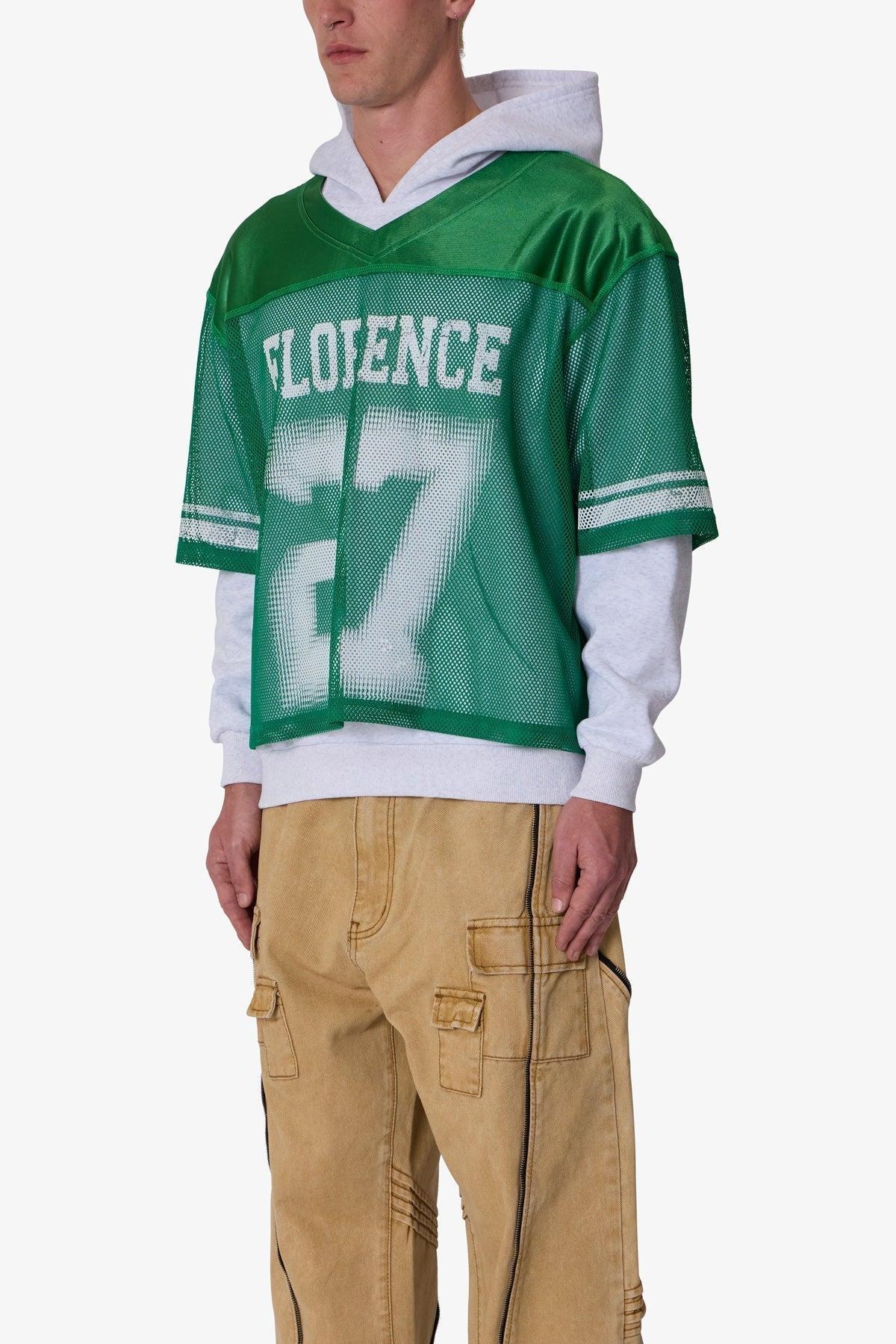 Layered Jersey Hoodie - Green Product Image
