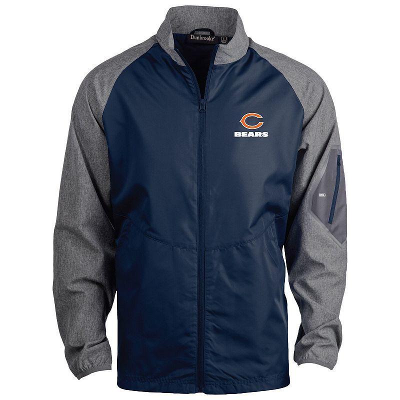 Men's Dunbrooke Navy Chicago Bears Hurricane Raglan Full-Zip Windbreaker Jacket, Size: Small, Blue Product Image