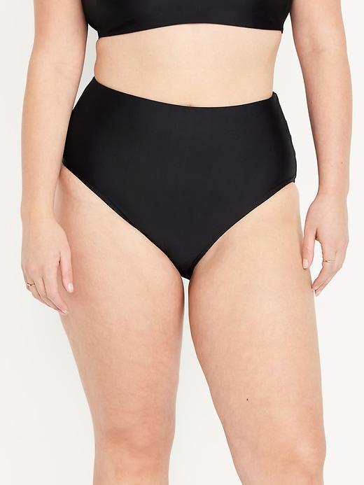 High-Waisted French-Cut Bikini Swim Bottoms Product Image