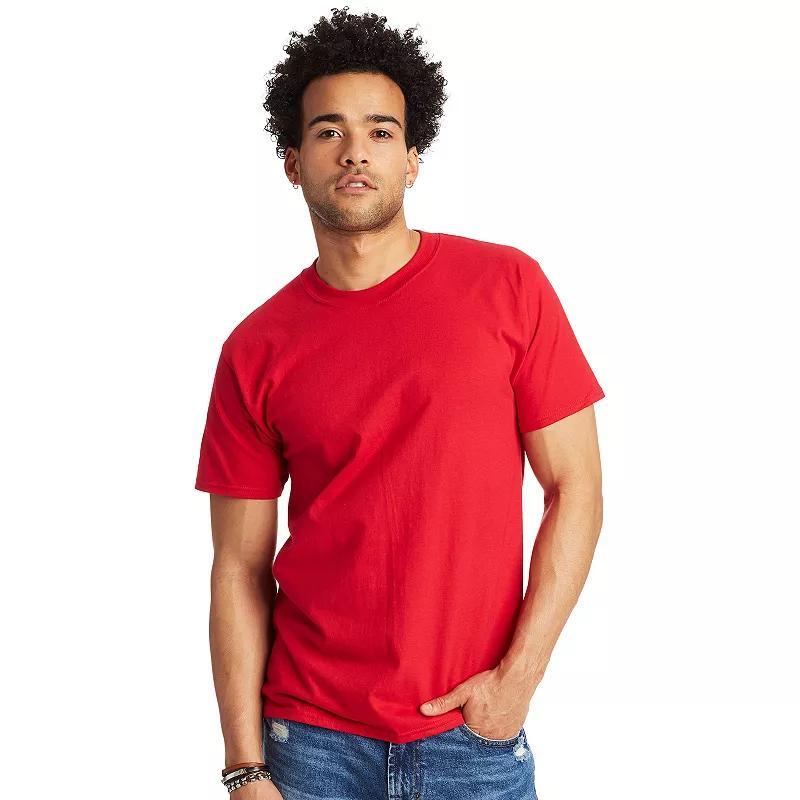 Big & Tall Hanes® Beefy-T Heavyweight Cotton Tee, Men's, Size: 3XL, Deep Red Product Image