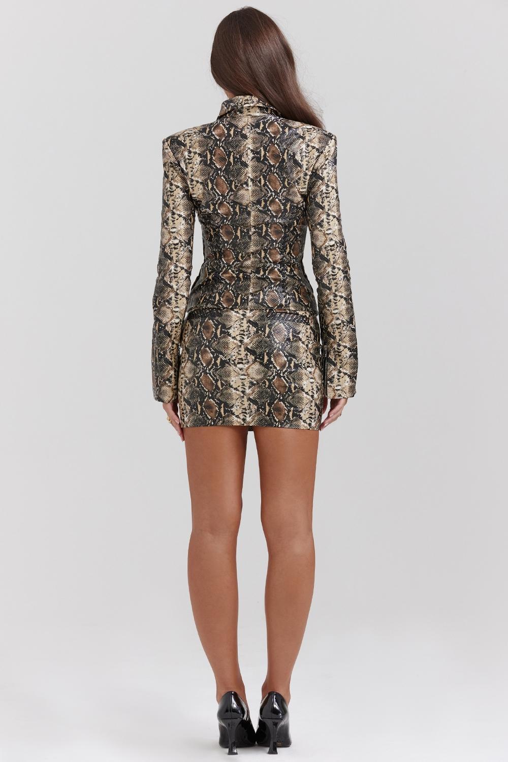 Vani  snake print fitted jacket Product Image