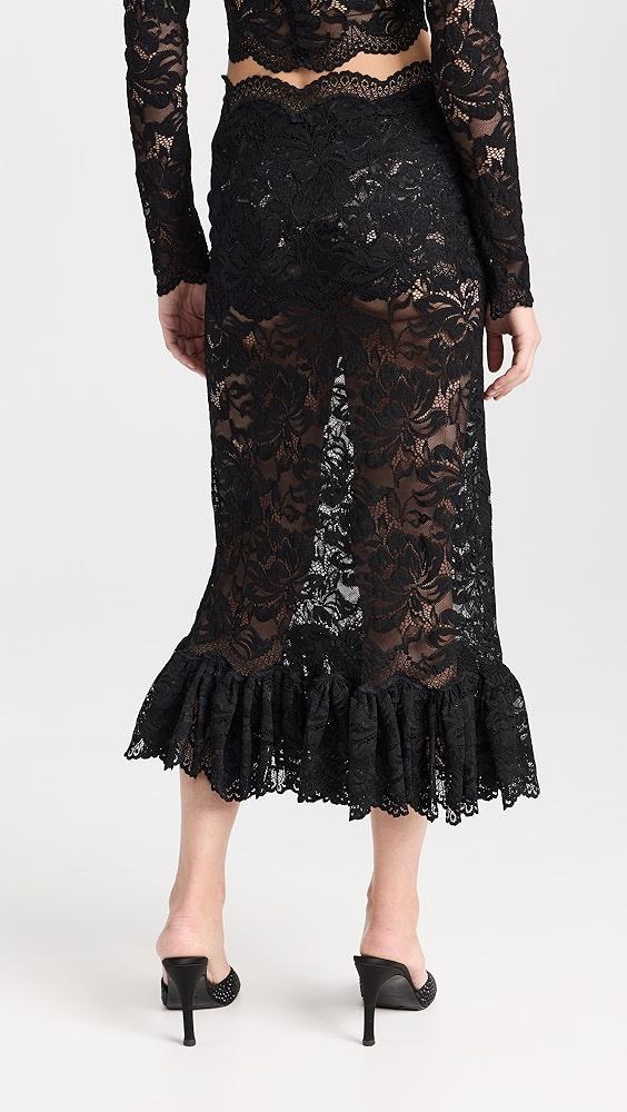 rabanne Maxi Stretch Lace Skirt | Shopbop Product Image