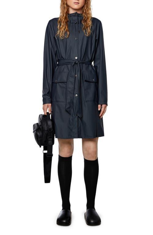 Curve Belted Trench Coat with Drawstring Hood Product Image