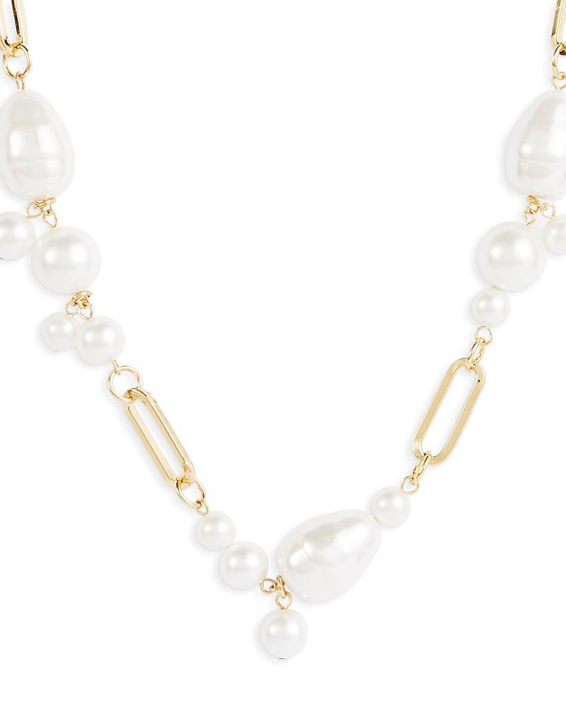 Kenneth Jay Lane Imitation Pearl Cluster Statement Necklace, 18 Product Image