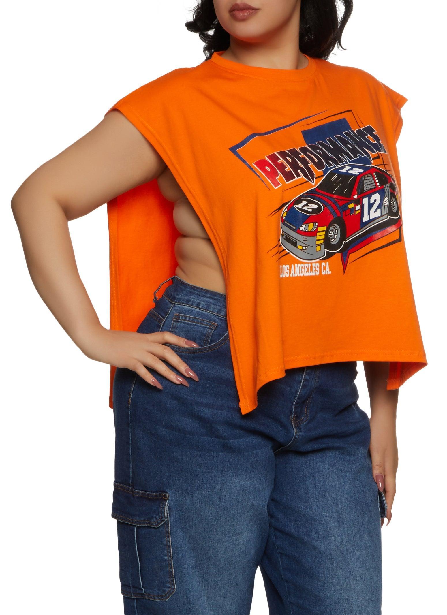 Womens Plus Size Open Side Performance Graphic Tee Product Image