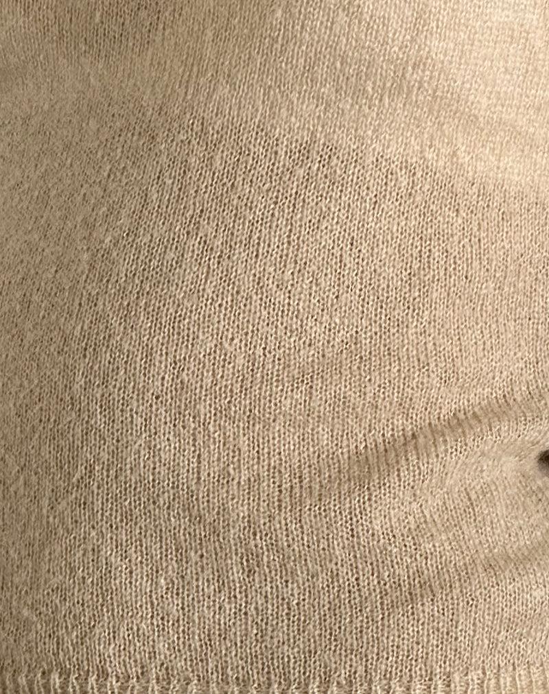 Salisha Tank Top in Natural Sheer Knit Female Product Image