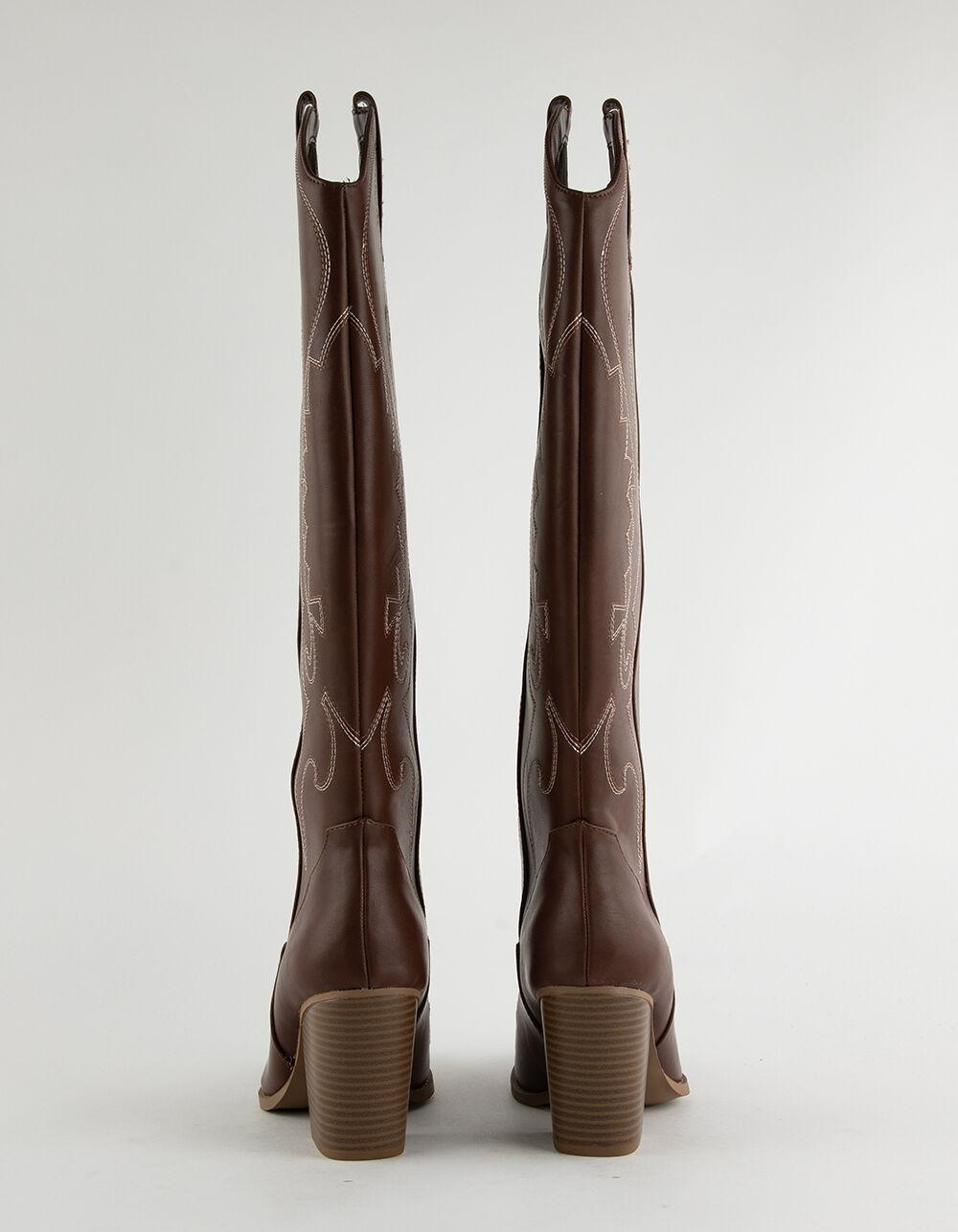 SODA Kaitlin Womens Tall Western Boots - COGNAC Product Image