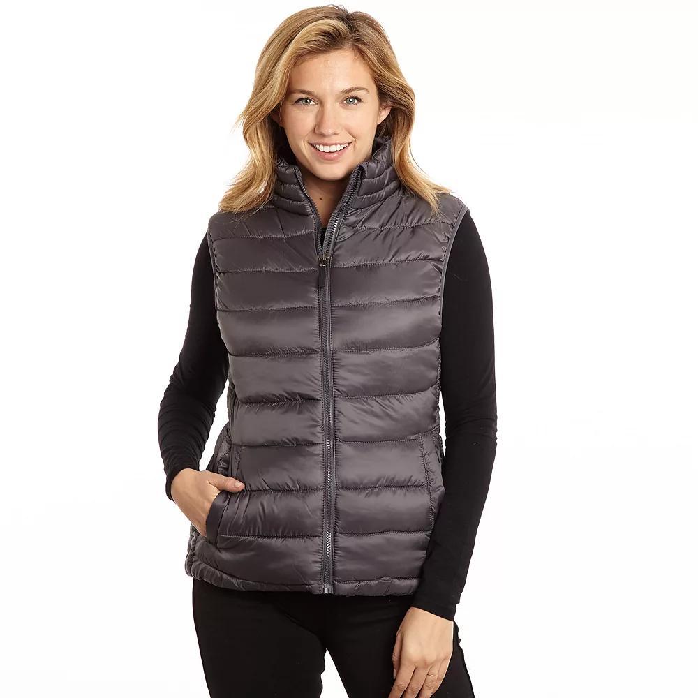 Womens Excelled Excelled Women's Plus Polyester Puffer Vest, Size: 3XL, Red Product Image